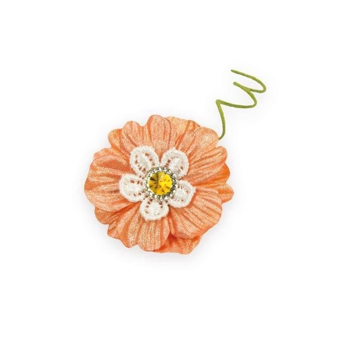 MARGHERITA CON STRASS ARANCIO 360-60